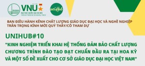 UniHub #10: Tọa đàm “Kinh nghiệm triển khai hệ thống đảm bảo chất lượng chương trình đào tạo đạt chuẩn đầu ra tại Hoa Kỳ và một số đề xuất cho cơ sở giáo dục đại học Việt Nam”